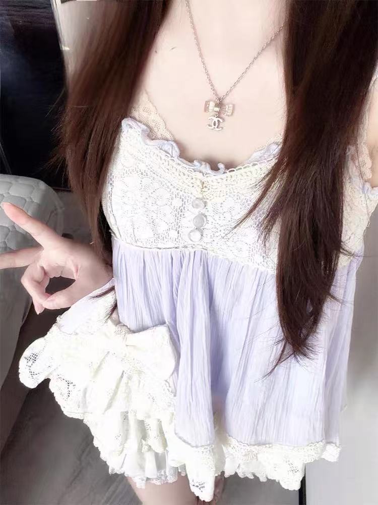 Coquette Ryousangata Dollcore  - Lace Trim Cami review and price