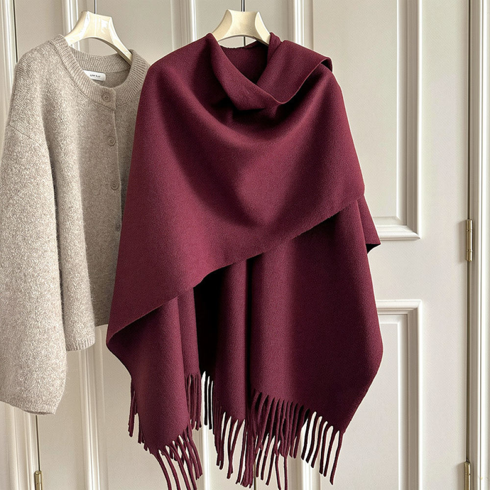 Thickened Woolen Cape Shawl Wo - Women Fashion Photoshoot review and price