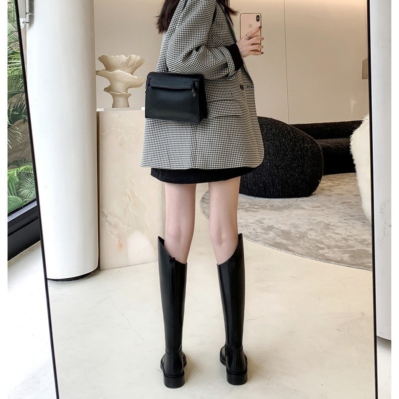 Black 3CM Irregular Bevel Mout - Women'S Fashion Knee High Boots review and price